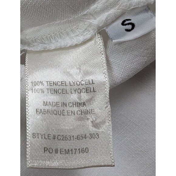 Cloth & Stone Split Back Long Sleeve White Shirt Size Small - Picture 5 of 5